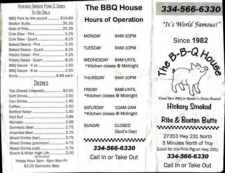 Bbq House - Troy, AL