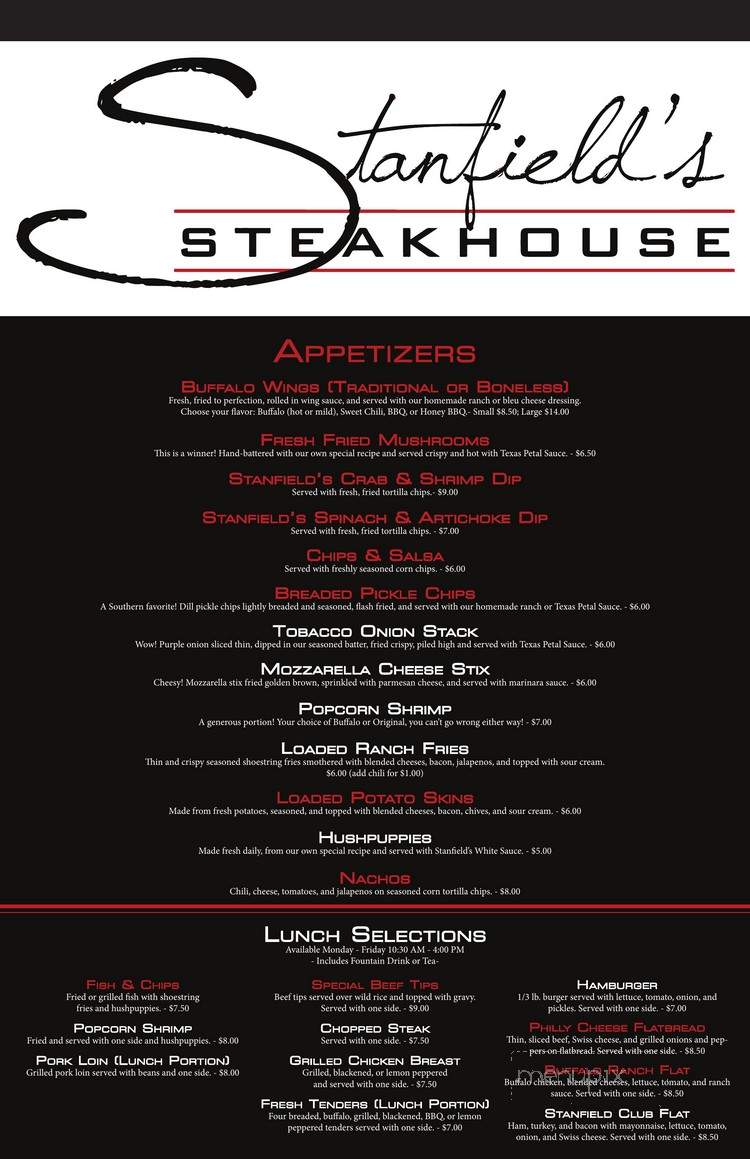 Stanfields steakhouse - Muscle Shoals, AL