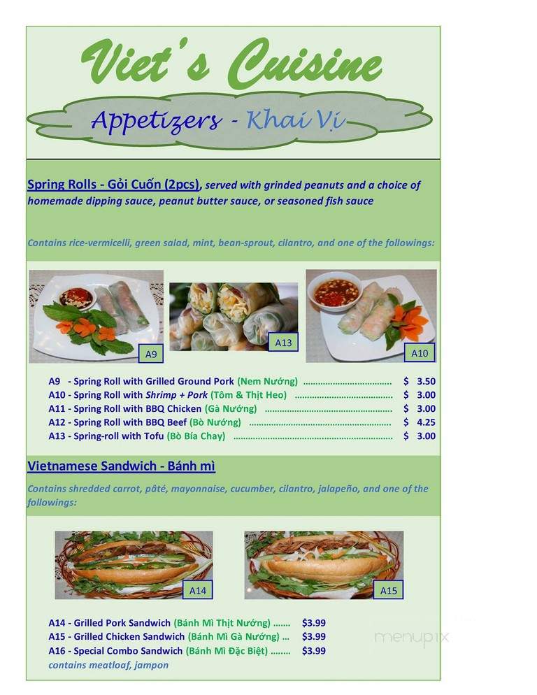 Viet's Cuisine - Peachtree City, GA