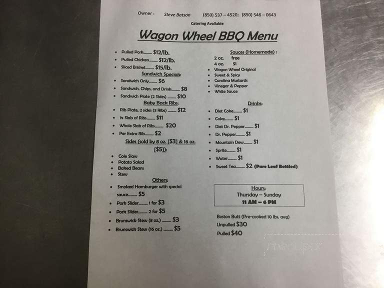 Wagon Wheel BBQ - Baker, FL