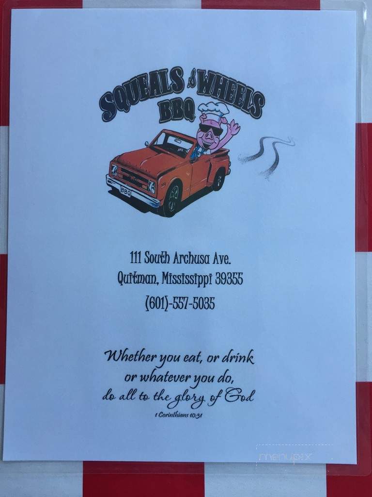 Squeals & Wheels BBQ - Quitman, MS