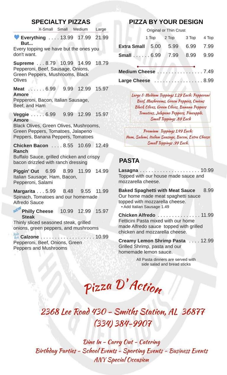 Pizza D' Action - Smiths Station, AL