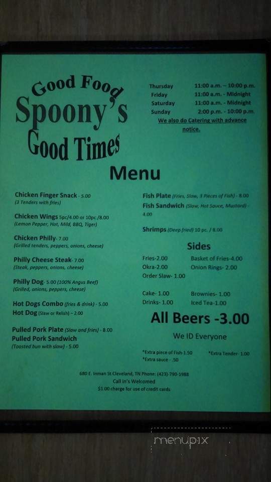 Spoonys - Cleveland, TN