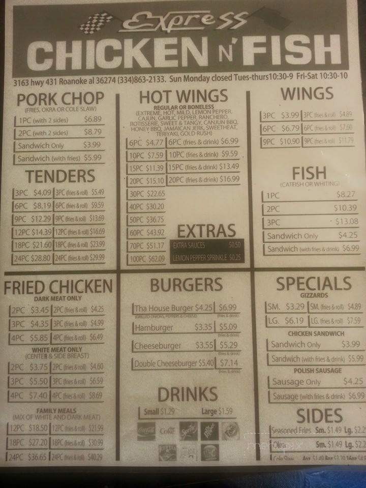 Express Chicken & Fish - Roanoke, AL