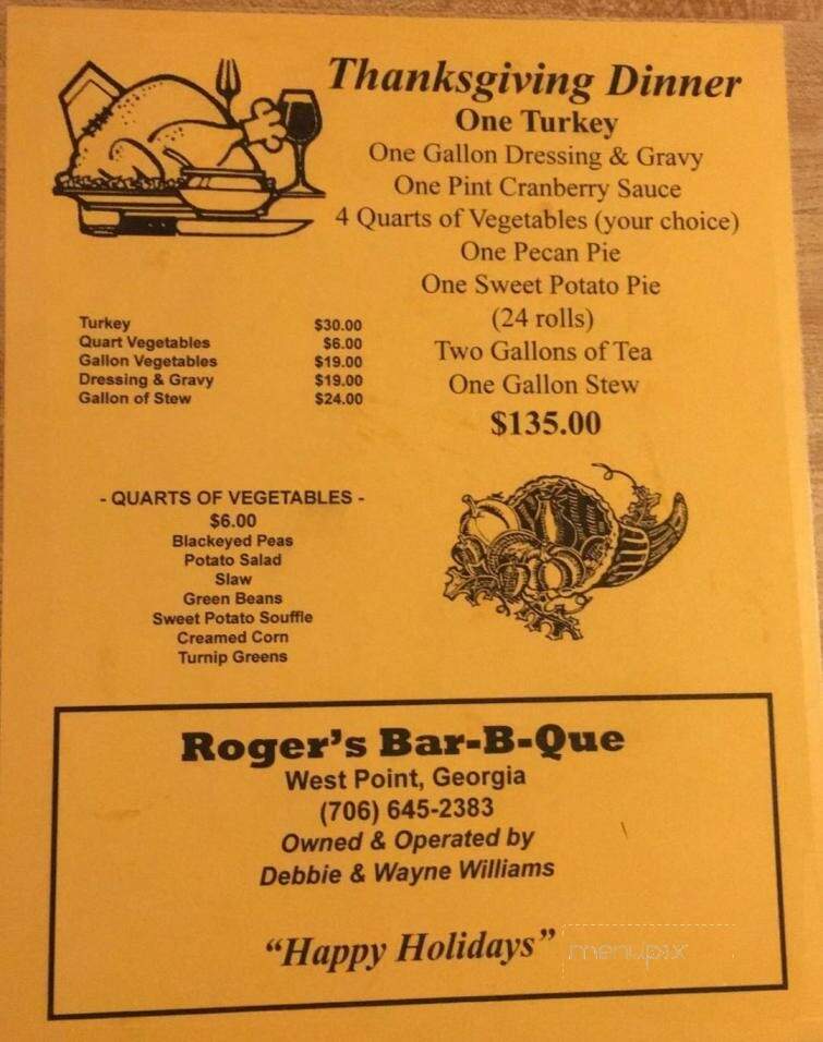 Rogers Pit-Cooked Bar-B-Que - West Point, GA