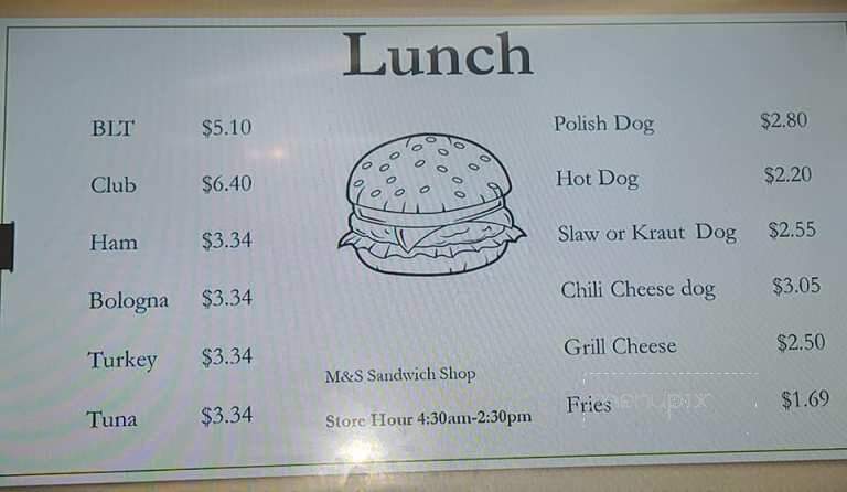 M & S Sandwich Shop - Decatur, AL