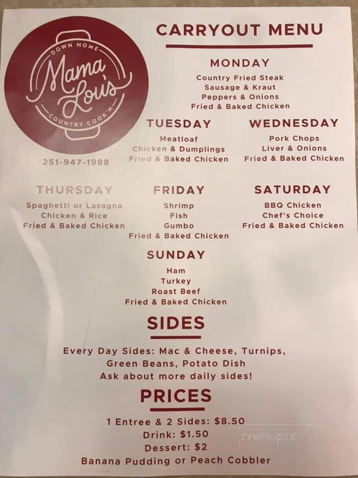 Mama Lou's Restaurant - Robertsdale, AL