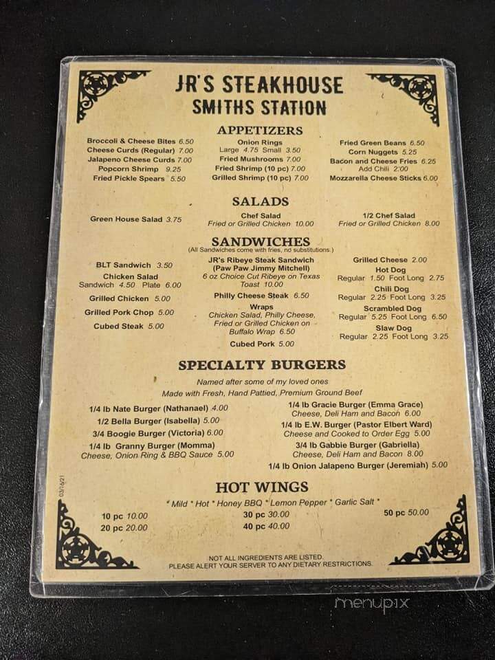 J.R.'s Steakhouse Downtown - Smiths Station, AL