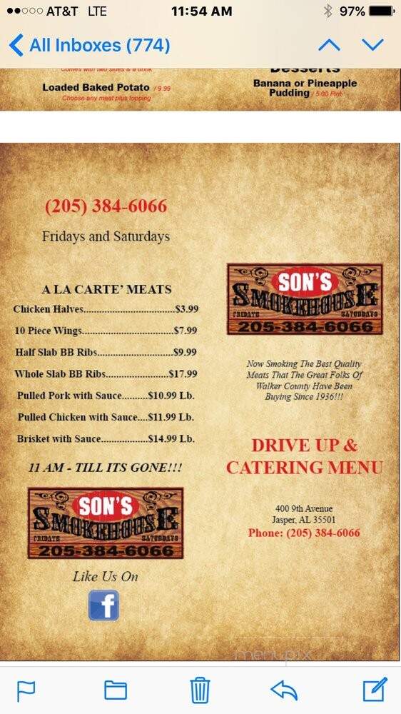 Son's Smokehouse - Jasper, AL