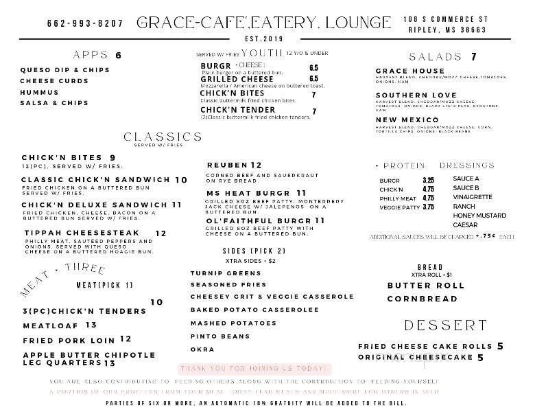 Grace-Cafe, Eatery & Lounge - Ripley, MS