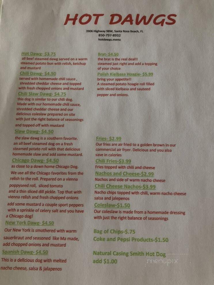 Hot Dawgs - Santa Rosa Beach, FL