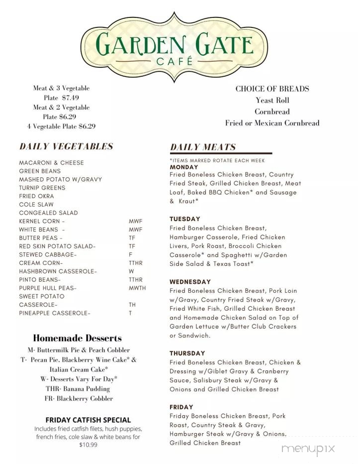 Garden Gate Cafe - Muscle Shoals, AL