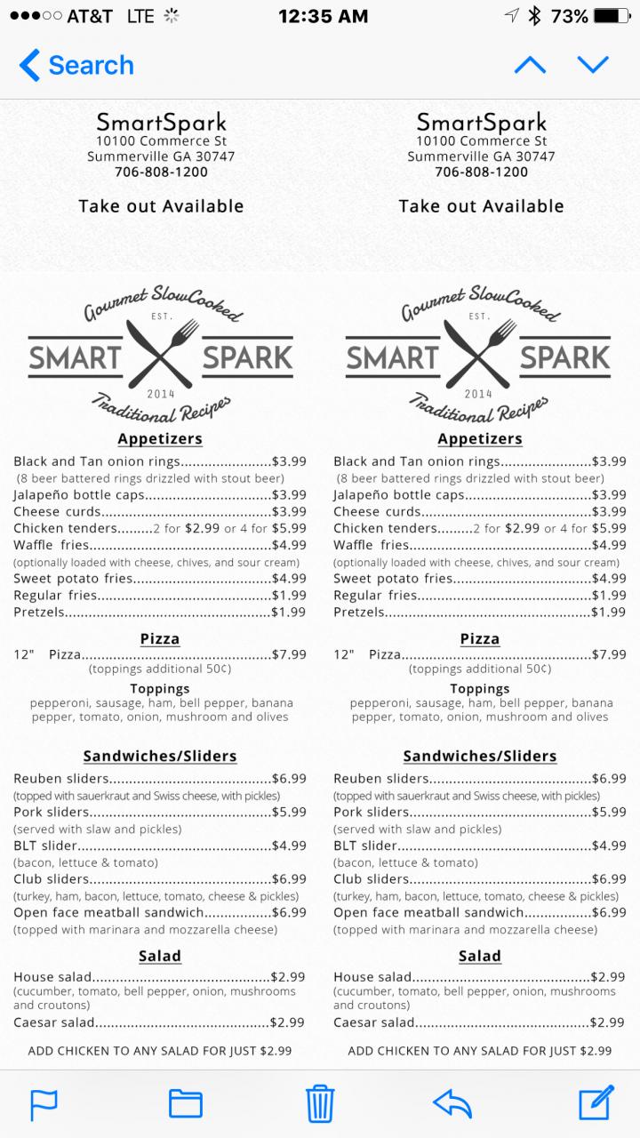 Smart Spark Eatery And Lounge - Summerville , GA
