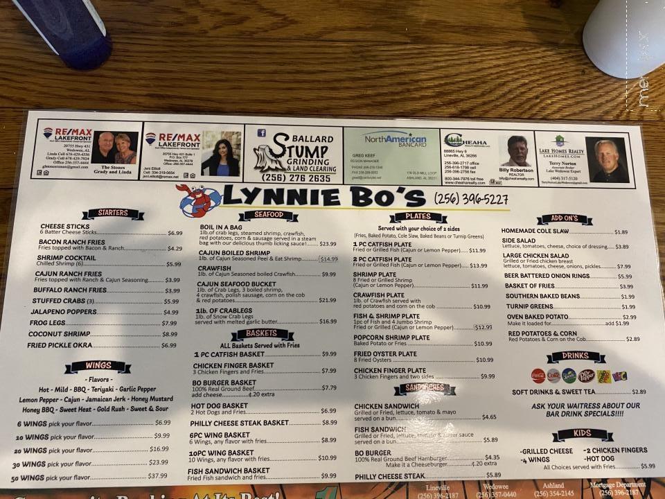 Lynnie Bo's Seafood And Wings - Wedowee, AL